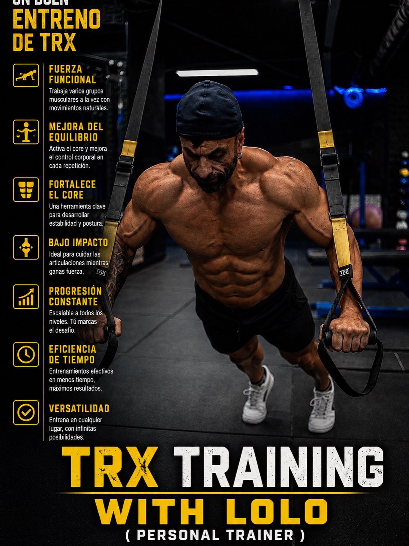 Fuerza , coordinacion, control corporal y resistencia en un sistema de entrenamiento totalmente diferente a todo .. en Purogym es posible !! (Lolo) #trxtraining #entrenospersonales #palmademallorca
